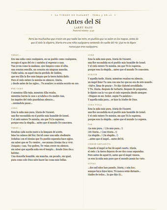 La hoja de esta canción — Antes del Sí