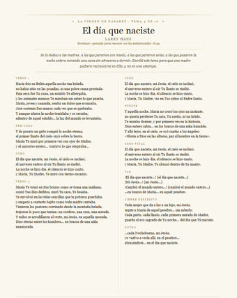 La hoja de esta canción — El día que naciste