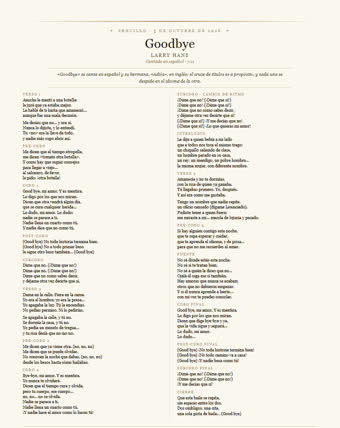 La hoja de este tema — Goodbye