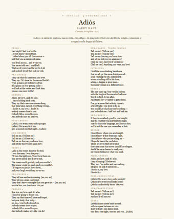 Il foglio di questo brano — Adiós