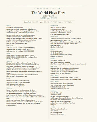この曲のシート — The World Plays Here