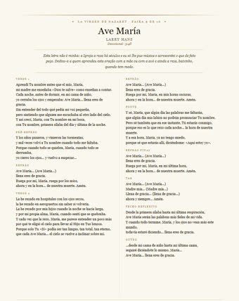 A folha desta canção — Ave María